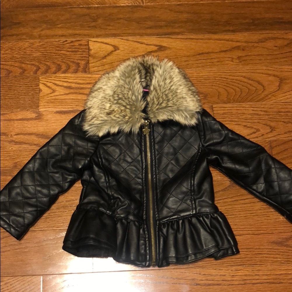 NWOT koala baby Jacket with removable fur collar